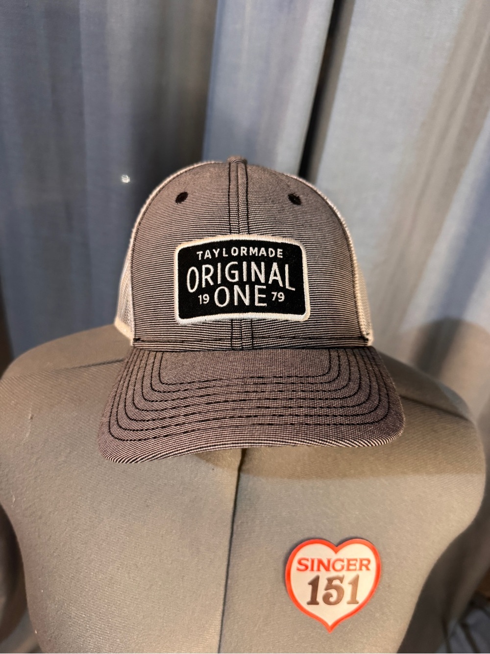 TaylorMade Black and Gray Trucker Cap with Logo Interior